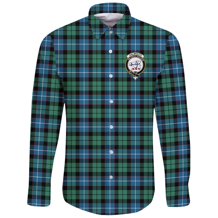 Galbraith Ancient Tartan Clan Long Sleeve Button Shirt | Scottish Clan