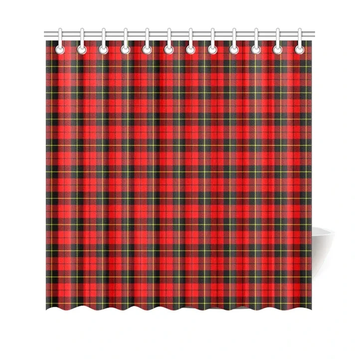 Tartan Shower Curtain - Wallace Hunting - Red A9