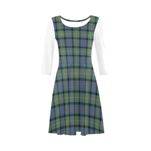 MacDonnell of Glengarry Ancient Tartan 3/4 Sleeve Sundress | Exclusive Over 500 Clans