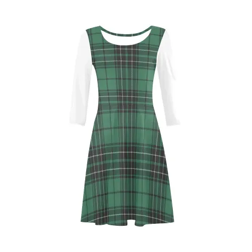 MacLean Hunting Ancient Tartan 3/4 Sleeve Sundress | Exclusive Over 500 Clans
