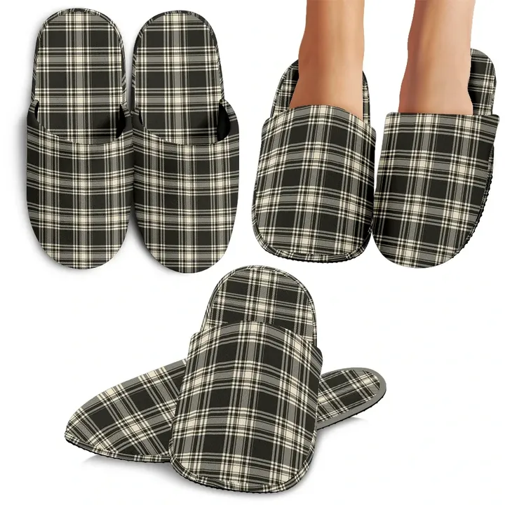 Menzies Black & White Ancient, Tartan Slippers, Scotland Slippers, Scots Tartan, Scottish Slippers, Slippers For Men, Slippers For Women, Slippers For Kid, Slippers For xmas, For Winter