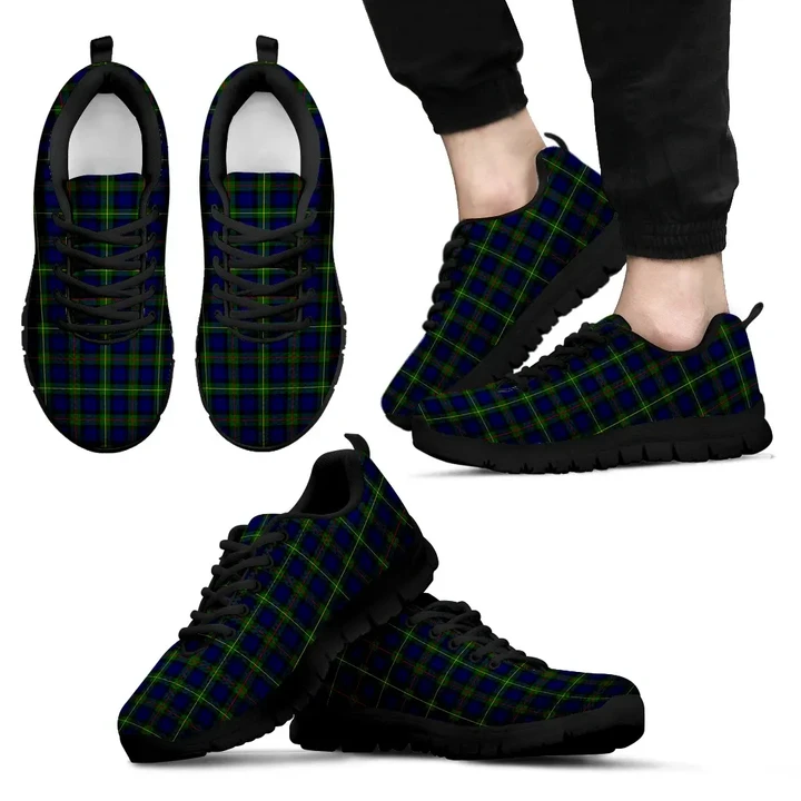 Men's Sneakers, Tartan Sneakers, Clan Badge Tartan Sneakers, Shoes, Footwears, Scotland Shoes, Scottish Shoes, Clans Shoes, MacEwan,