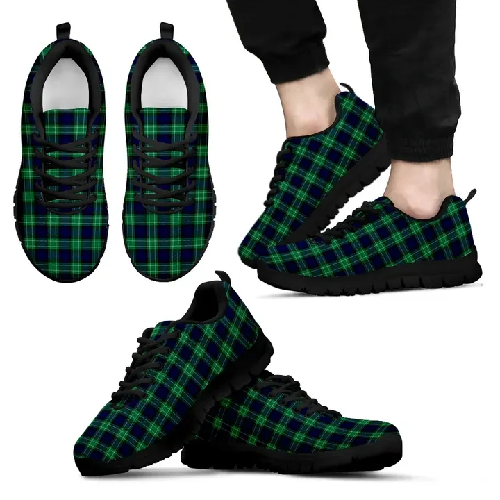 Abercrombie, Men's Sneakers, Tartan Sneakers, Clan Badge Tartan Sneakers, Shoes, Footwears, Scotland Shoes, Scottish Shoes, Clans Shoes