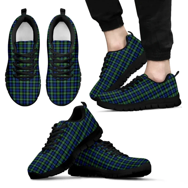 Campbell Argyll Ancient, Men's Sneakers, Tartan Sneakers, Clan Badge Tartan Sneakers, Shoes, Footwears, Scotland Shoes, Scottish Shoes, Clans Shoes
