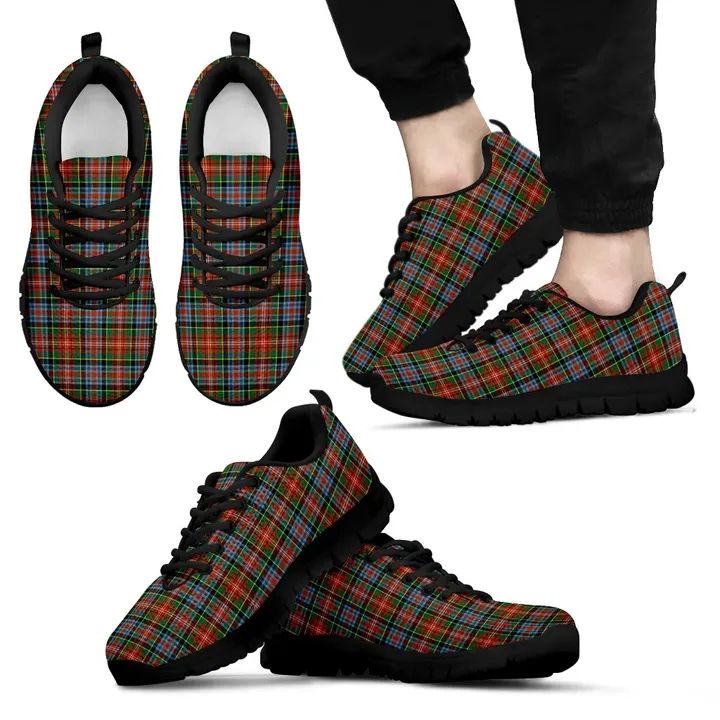 Caledonia Ancient, Men's Sneakers, Tartan Sneakers, Clan Badge Tartan Sneakers, Shoes, Footwears, Scotland Shoes, Scottish Shoes, Clans Shoes