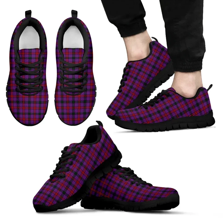 Montgomery Modern, Men's Sneakers, Tartan Sneakers, Clan Badge Tartan Sneakers, Shoes, Footwears, Scotland Shoes, Scottish Shoes, Clans Shoes