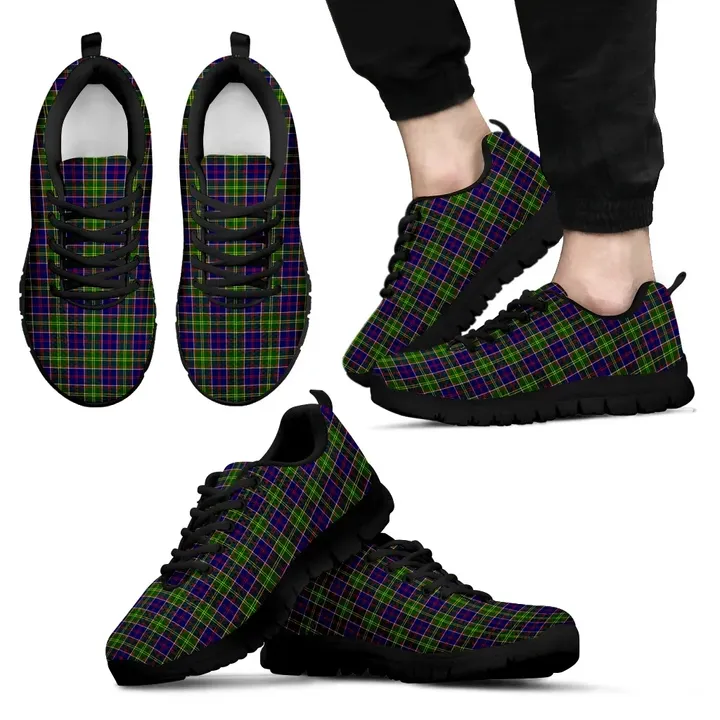 Ayrshire District, Men's Sneakers, Tartan Sneakers, Clan Badge Tartan Sneakers, Shoes, Footwears, Scotland Shoes, Scottish Shoes, Clans Shoes
