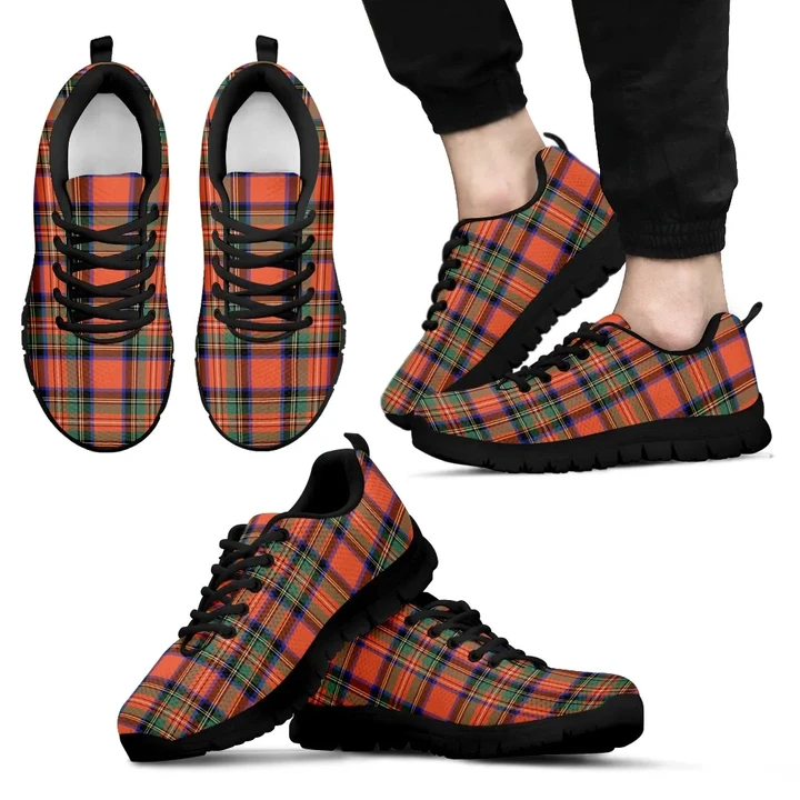 Stewart Royal Ancient, Men's Sneakers, Tartan Sneakers, Clan Badge Tartan Sneakers, Shoes, Footwears, Scotland Shoes, Scottish Shoes, Clans Shoes
