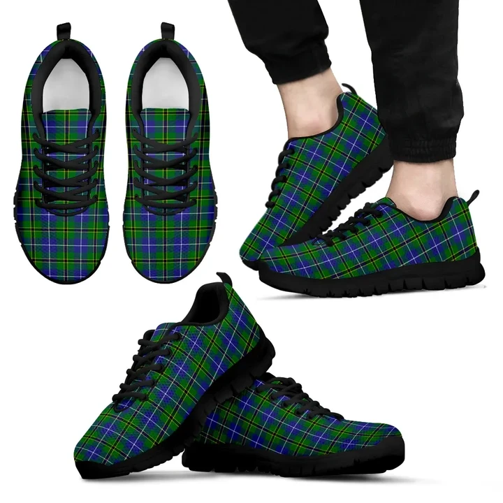 Turnbull Hunting, Men's Sneakers, Tartan Sneakers, Clan Badge Tartan Sneakers, Shoes, Footwears, Scotland Shoes, Scottish Shoes, Clans Shoes