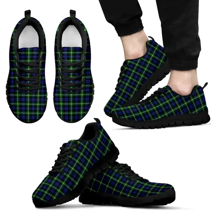 Baillie Modern, Men's Sneakers, Tartan Sneakers, Clan Badge Tartan Sneakers, Shoes, Footwears, Scotland Shoes, Scottish Shoes, Clans Shoes