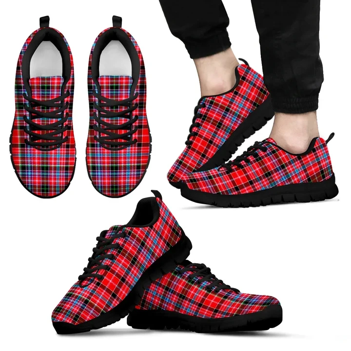 Aberdeen District, Men's Sneakers, Tartan Sneakers, Clan Badge Tartan Sneakers, Shoes, Footwears, Scotland Shoes, Scottish Shoes, Clans Shoes