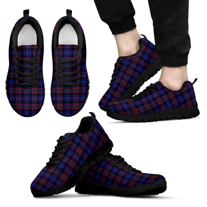 Pride of Scotland, Men's Sneakers, Tartan Sneakers, Clan Badge Tartan Sneakers, Shoes, Footwears, Scotland Shoes, Scottish Shoes, Clans Shoes