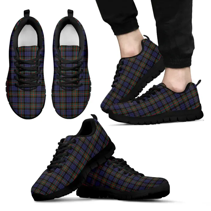 Fletcher of Dunans, Men's Sneakers, Tartan Sneakers, Clan Badge Tartan Sneakers, Shoes, Footwears, Scotland Shoes, Scottish Shoes, Clans Shoes
