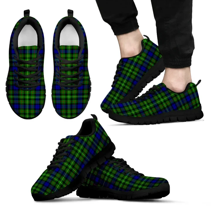 Rollo Modern, Men's Sneakers, Tartan Sneakers, Clan Badge Tartan Sneakers, Shoes, Footwears, Scotland Shoes, Scottish Shoes, Clans Shoes