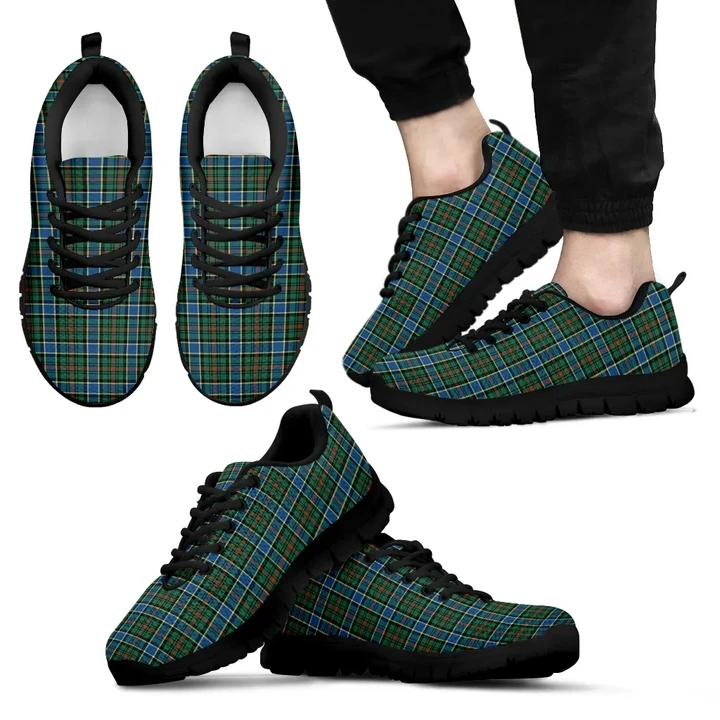 Ogilvie Hunting Ancient, Men's Sneakers, Tartan Sneakers, Clan Badge Tartan Sneakers, Shoes, Footwears, Scotland Shoes, Scottish Shoes, Clans Shoes