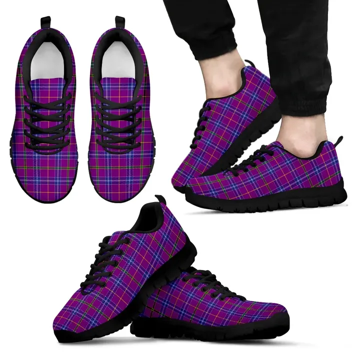 Jackson, Men's Sneakers, Tartan Sneakers, Clan Badge Tartan Sneakers, Shoes, Footwears, Scotland Shoes, Scottish Shoes, Clans Shoes