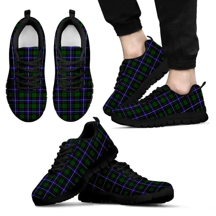Russell Modern, Men's Sneakers, Tartan Sneakers, Clan Badge Tartan Sneakers, Shoes, Footwears, Scotland Shoes, Scottish Shoes, Clans Shoes