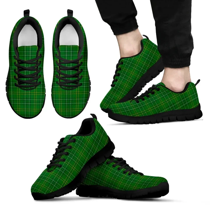 Wexford County, Men's Sneakers, Tartan Sneakers, Clan Badge Tartan Sneakers, Shoes, Footwears, Scotland Shoes, Scottish Shoes, Clans Shoes