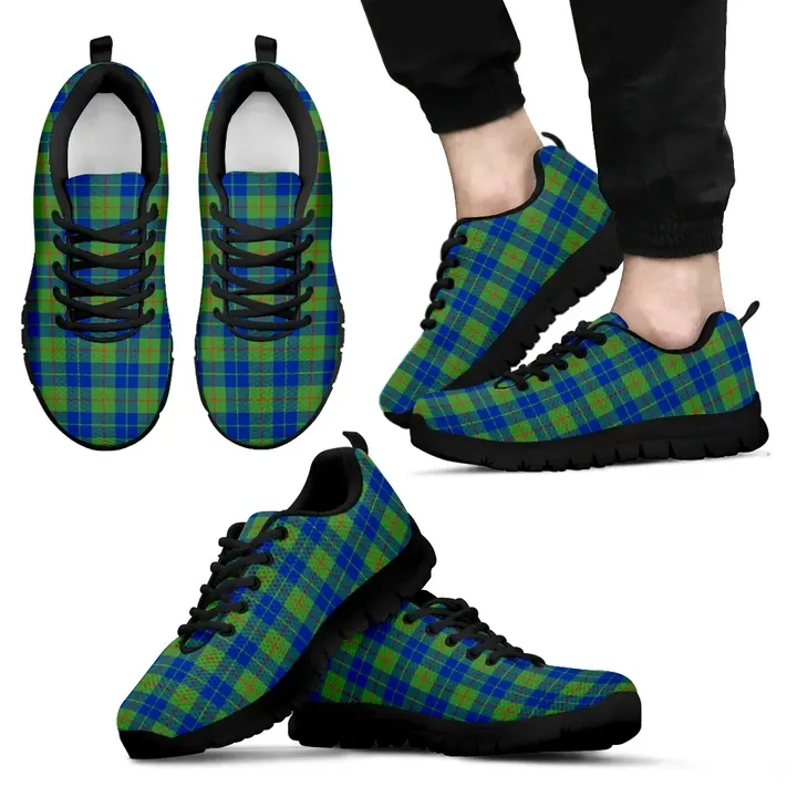 Barclay Hunting Ancient, Men's Sneakers, Tartan Sneakers, Clan Badge Tartan Sneakers, Shoes, Footwears, Scotland Shoes, Scottish Shoes, Clans Shoes