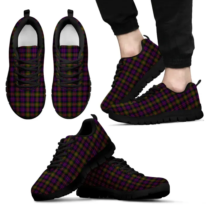 MacDonnell of Glengarry Modern, Men's Sneakers, Tartan Sneakers, Clan Badge Tartan Sneakers, Shoes, Footwears, Scotland Shoes, Scottish Shoes, Clans Shoes