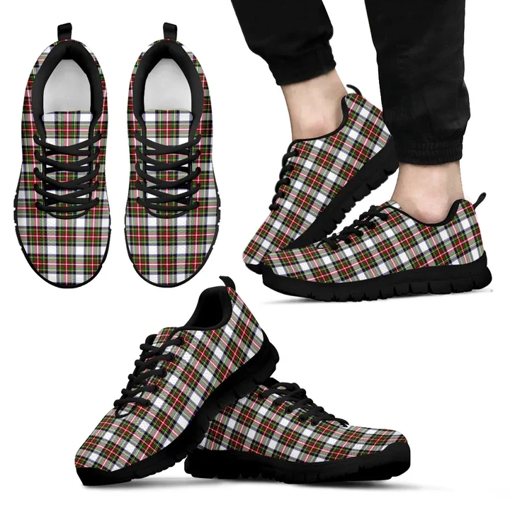 Stewart Dress Modern, Men's Sneakers, Tartan Sneakers, Clan Badge Tartan Sneakers, Shoes, Footwears, Scotland Shoes, Scottish Shoes, Clans Shoes