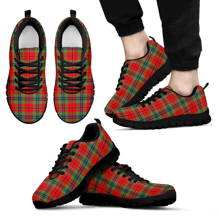 MacLean of Duart Modern, Men's Sneakers, Tartan Sneakers, Clan Badge Tartan Sneakers, Shoes, Footwears, Scotland Shoes, Scottish Shoes, Clans Shoes