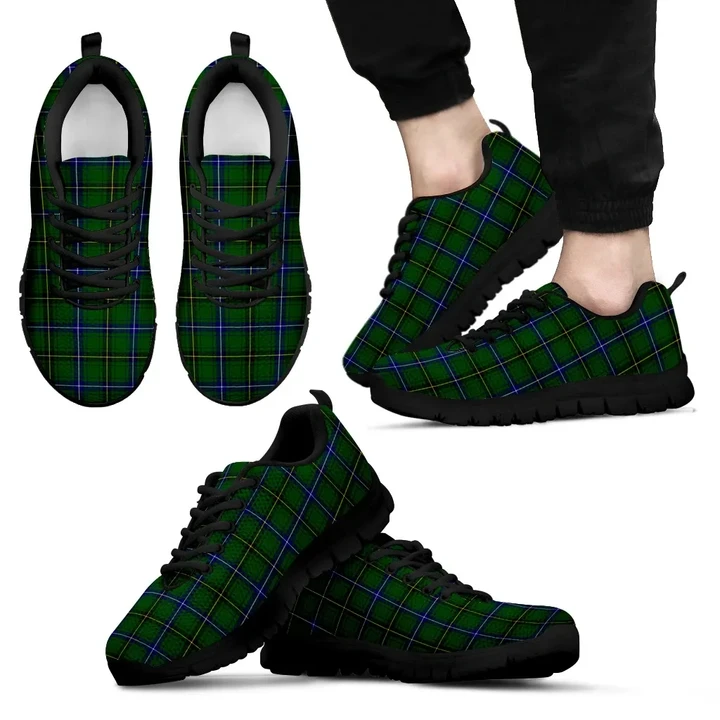 Henderson Modern, Men's Sneakers, Tartan Sneakers, Clan Badge Tartan Sneakers, Shoes, Footwears, Scotland Shoes, Scottish Shoes, Clans Shoes