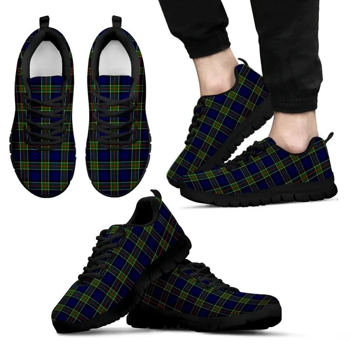 Colquhoun Modern, Men's Sneakers, Tartan Sneakers, Clan Badge Tartan Sneakers, Shoes, Footwears, Scotland Shoes, Scottish Shoes, Clans Shoes
