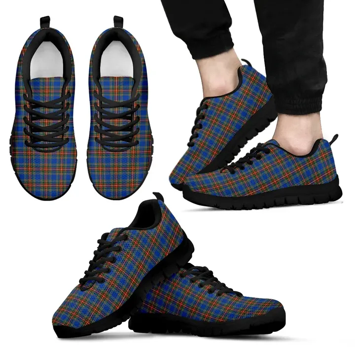 MacBeth Ancient, Men's Sneakers, Tartan Sneakers, Clan Badge Tartan Sneakers, Shoes, Footwears, Scotland Shoes, Scottish Shoes, Clans Shoes