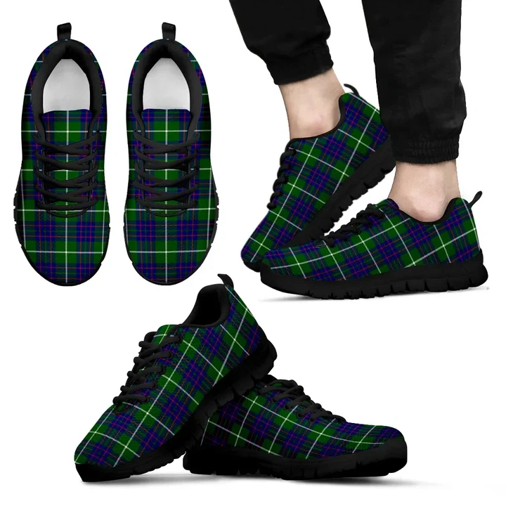 MacIntyre Hunting Modern, Men's Sneakers, Tartan Sneakers, Clan Badge Tartan Sneakers, Shoes, Footwears, Scotland Shoes, Scottish Shoes, Clans Shoes