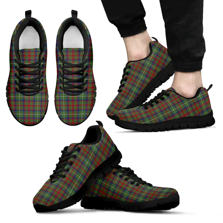 Shaw Green Modern, Men's Sneakers, Tartan Sneakers, Clan Badge Tartan Sneakers, Shoes, Footwears, Scotland Shoes, Scottish Shoes, Clans Shoes