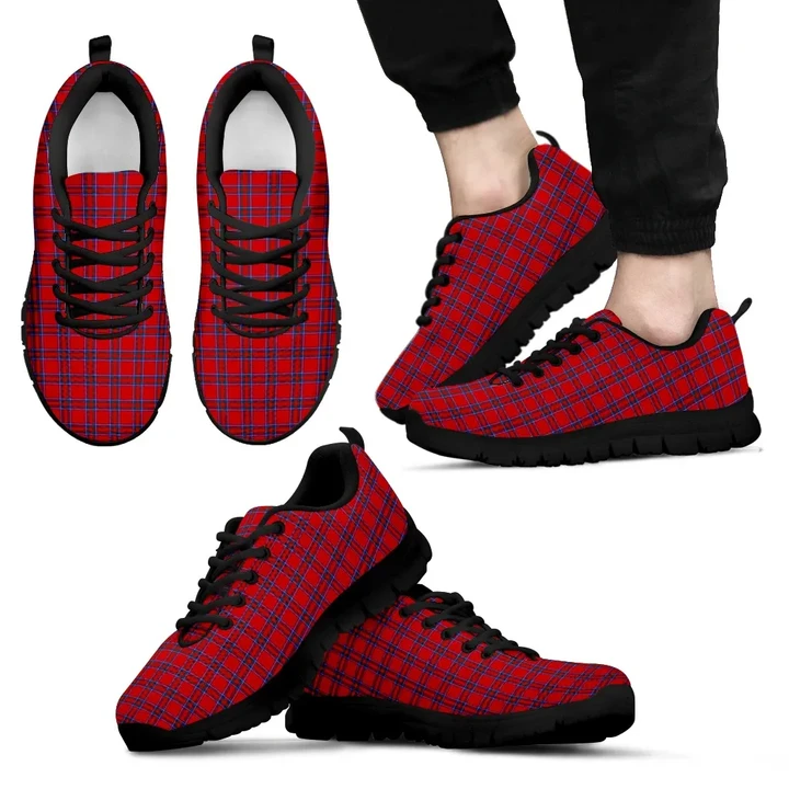 Inverness District, Men's Sneakers, Tartan Sneakers, Clan Badge Tartan Sneakers, Shoes, Footwears, Scotland Shoes, Scottish Shoes, Clans Shoes