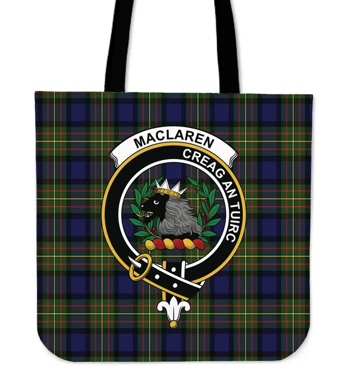 Tartan Tote Bag - MacLaren Modern Clan Badge | Special Custom Design