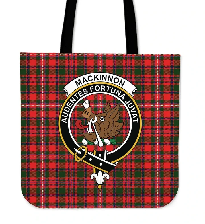 Tartan Tote Bag - MacKinnon Modern Clan Badge | Special Custom Design