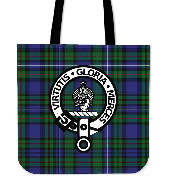 Tartan Tote Bag - Donnachaidh Clan Badge | Special Custom Design