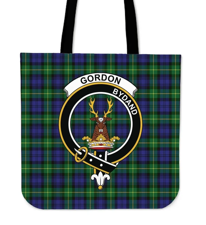 Tartan Tote Bag - Gordon Modern Clan Badge | Special Custom Design