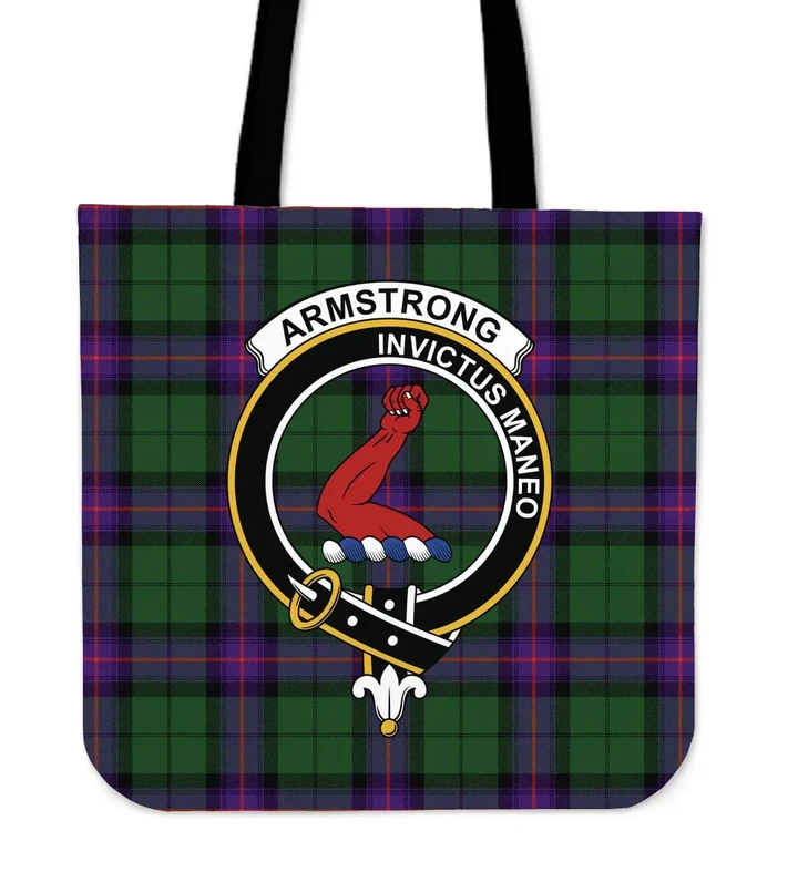 Tartan Tote Bag - Armstrong Modern Clan Badge | Special Custom Design