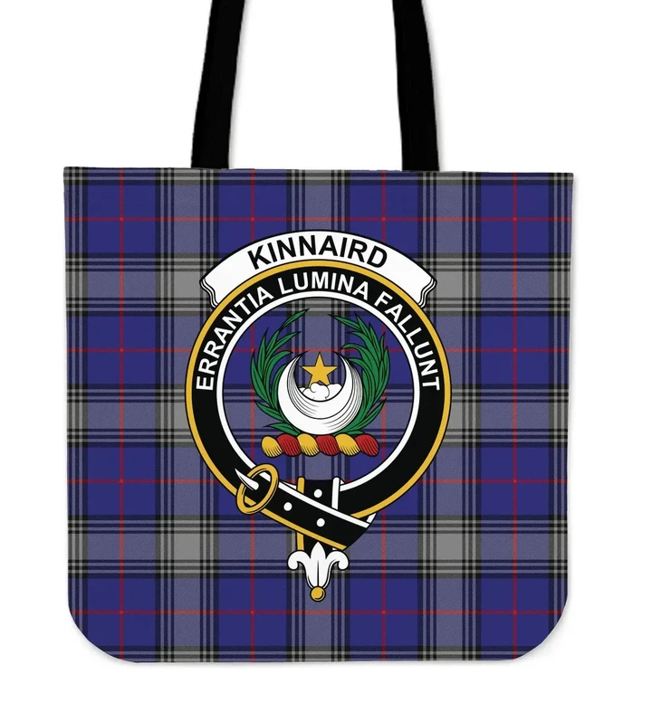 Tartan Tote Bag - Kinnaird Clan Badge | Special Custom Design