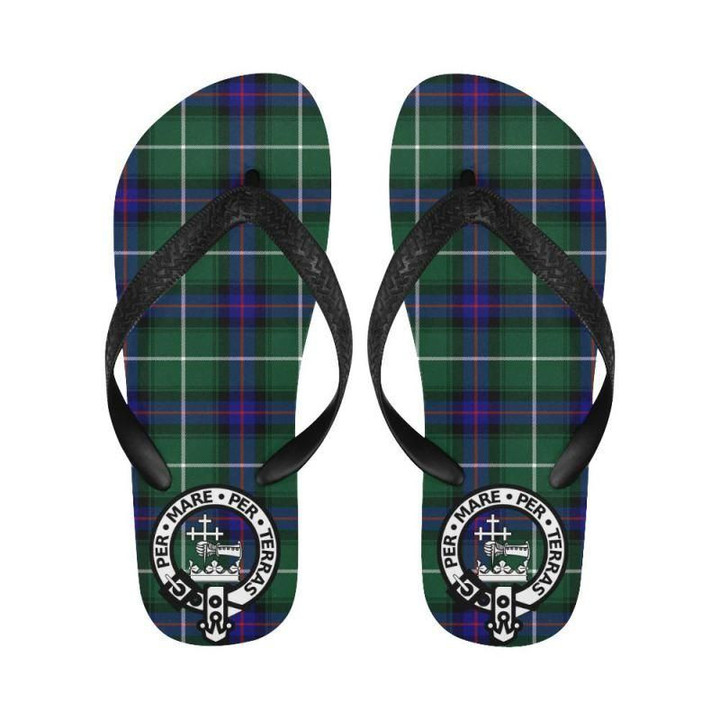 Macdonald Of The Isles Tartan Clan Badge Flip Flops For Men/Women | Scottish Clans