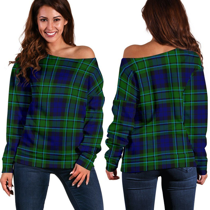 Tartan Womens Off Shoulder Sweater - MacCallum Modern