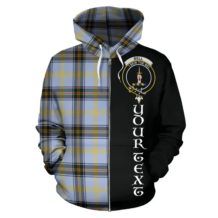 (Custom your text) Bell of the Borders Tartan Hoodie Half Of Me TH8