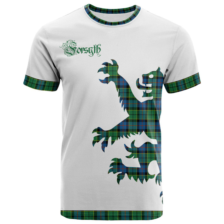 Forsyth Clan Bagpipes T-Shirt (White) - BN15