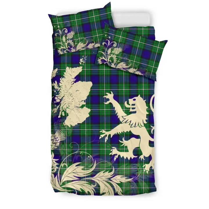 Alexander Tartan Scotland Lion Thistle Map Bedding Set HJ4