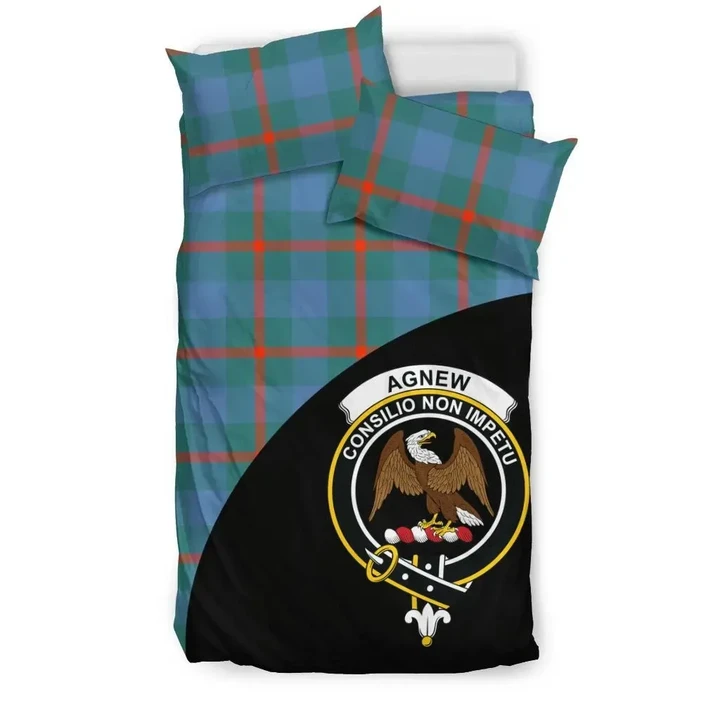 Agnew Ancient Tartan Clan Badge Bedding Set Wave Style TH8