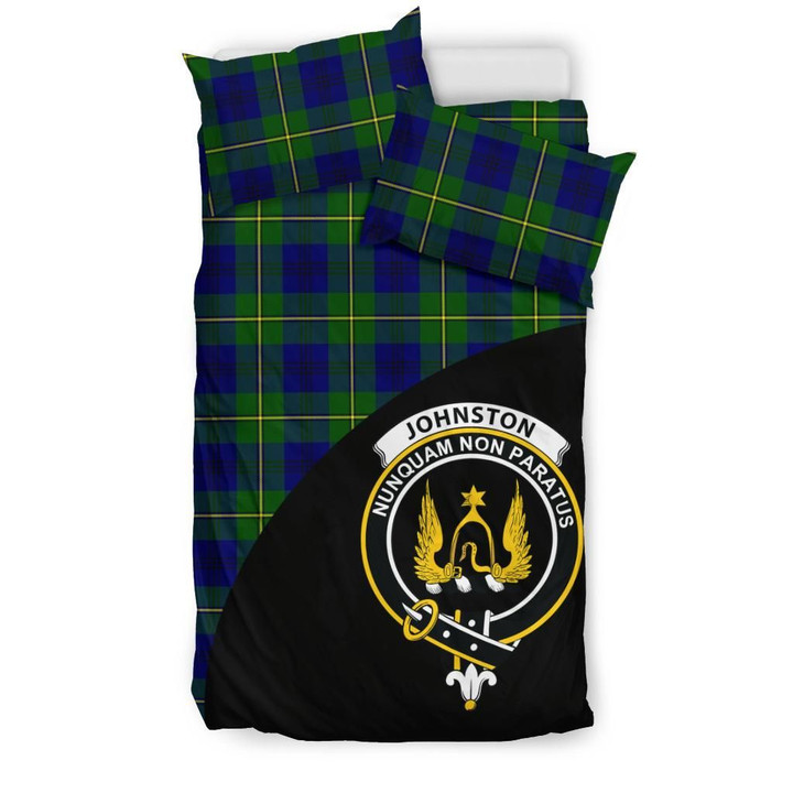 Johnston Modern Tartan Clan Badge Bedding Set Wave Style TH8