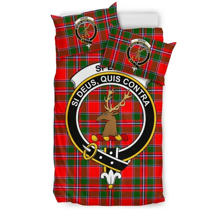 Spens (Or Spence) Tartan Bedding Set - Clan Badge