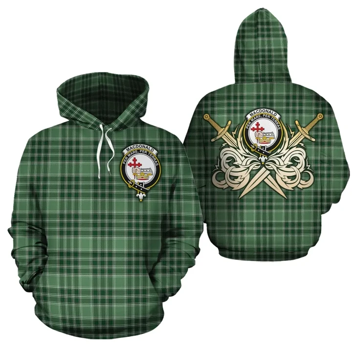 MacDonald Lord of the Isles Hunting Clan Crest Tartan Scottish Gold Thistle Hoodie