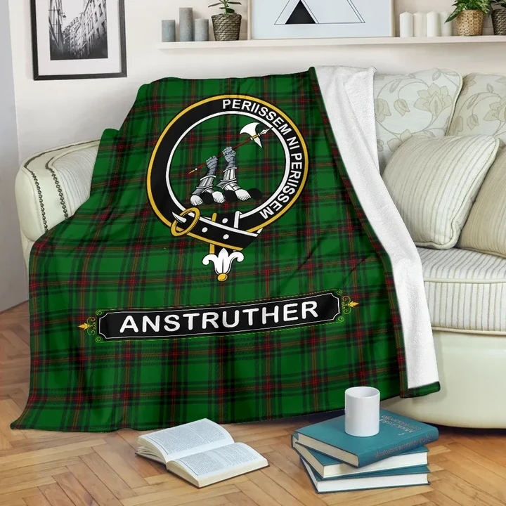 Anstruther Crest Tartan Blanket A9