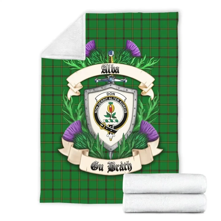 Don (Tribe-of-Mar) Crest Tartan Blanket Thistle A91
