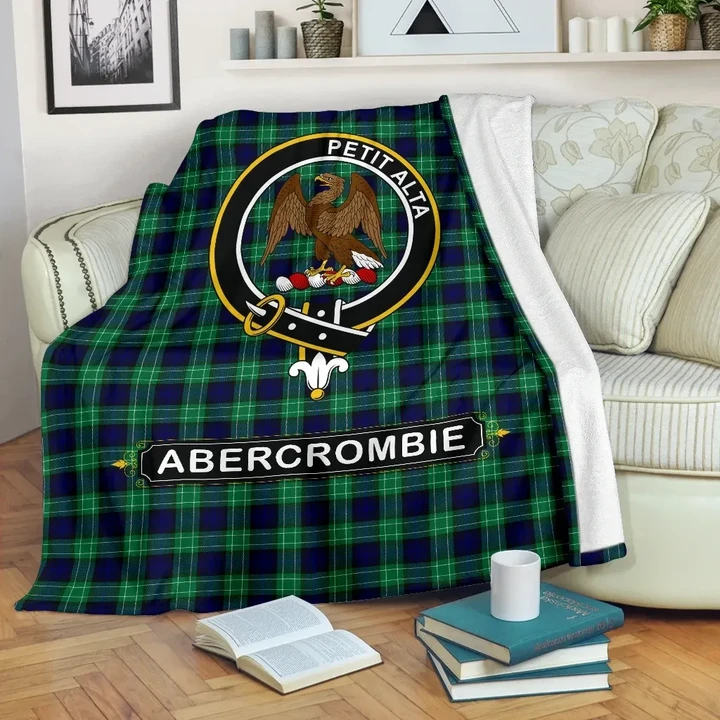 Abercrombie (or Abercromby) Crest Tartan Blanket A9